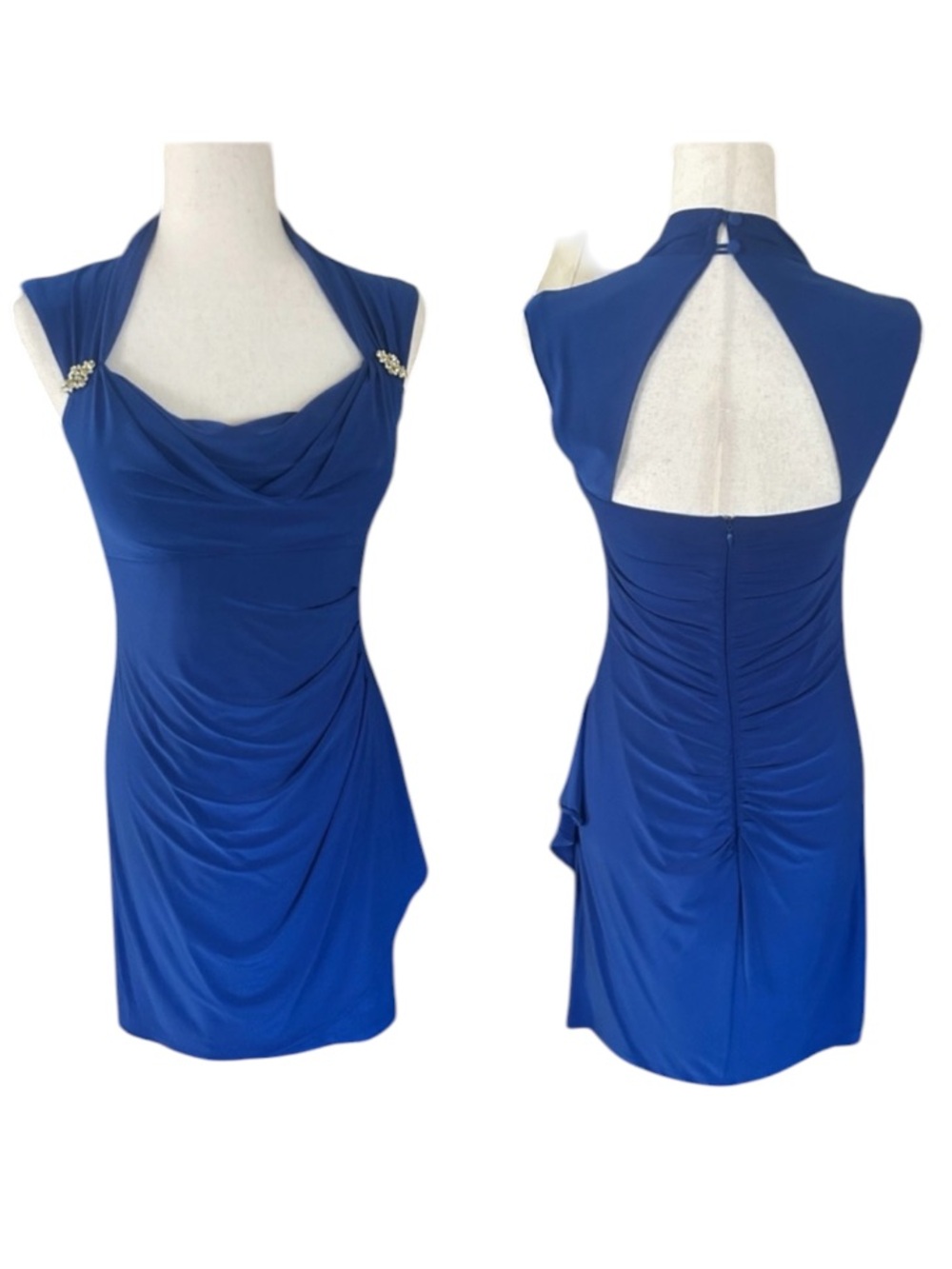 SCARLETT Colbalt Blue Ruched Dress
